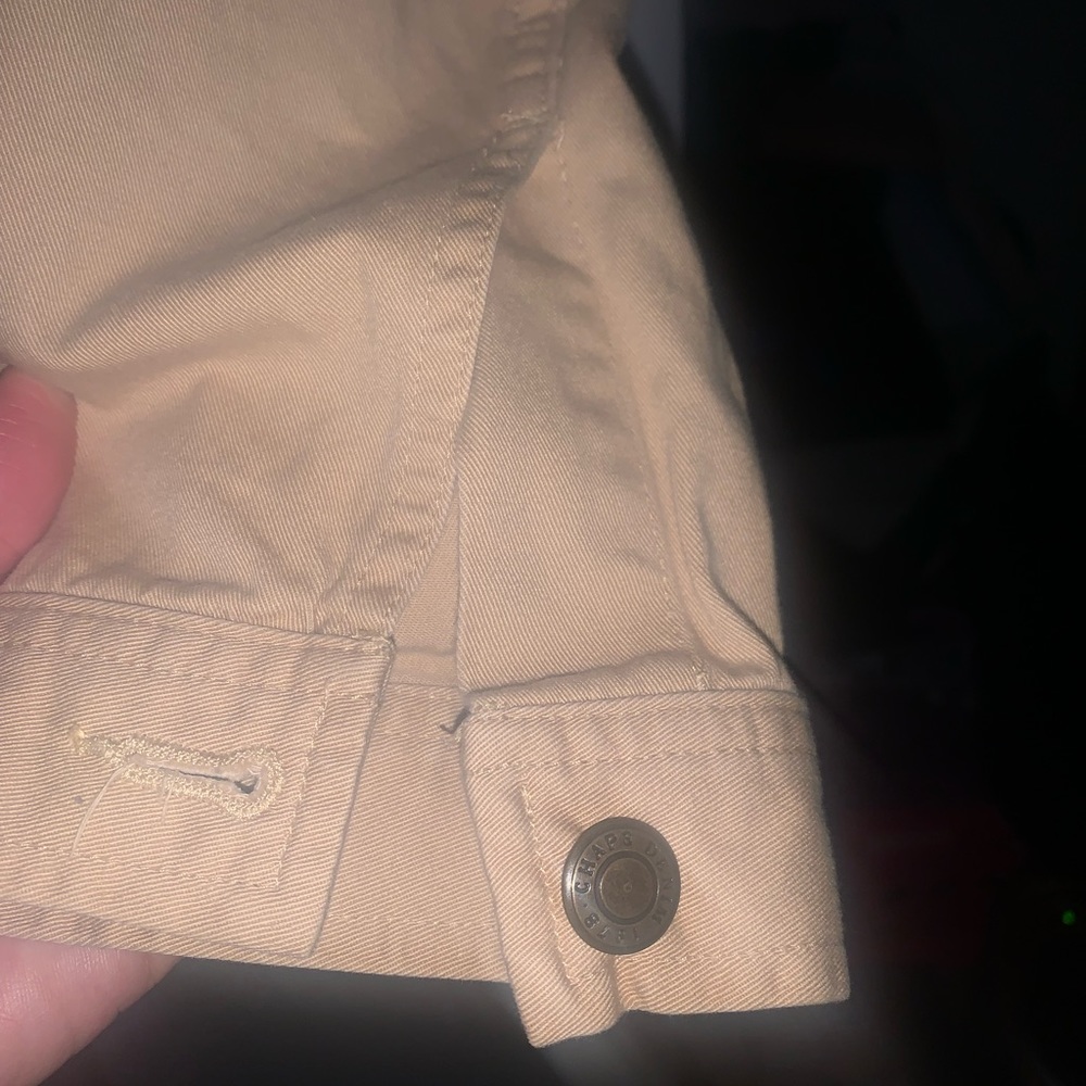 CLarge Chaps tan jean jacket